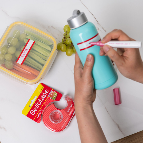 Sellotape Label Tape Roll with 18mm x 15m Dispenser Pack of 8