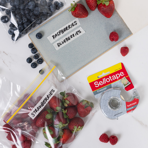 Sellotape Freezer Tape Roll 18mm x 10m with Dispenser Pack of 8