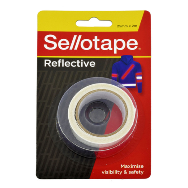 Sellotape Reflective Tape Roll 25mm x 2m Assorted Pack of 8