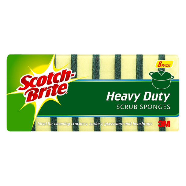 Scotch-Brite Heavy Duty Foam Scrub Sponges Pack of 8