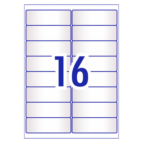 Avery Crystal Clear Address Labels L7562 10 Pack 99.1 x 34mm 16UP