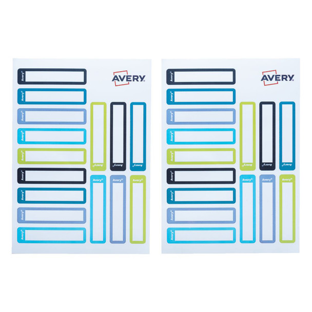 Avery Kids Pencil Labels Boy Rectangle 40mm 30 Pack