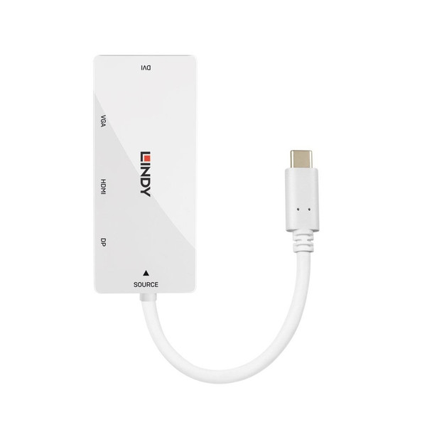 USB Type C to Multi-AV Converter White Lindy