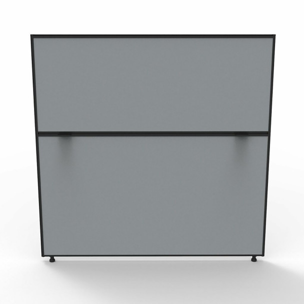 Rapidline Shush30 Plus Screen 1200 x 30 x 1200mm Grey Fabric / Black