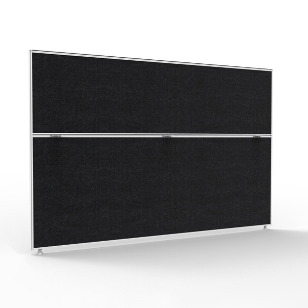 Rapidline Shush30 Plus Screen Black Fabric / White 1800 x 30 x 1200mm