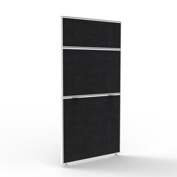 Rapidline Shush30 Plus Screen Black Fabric / White 750 x 30 x 1500mm