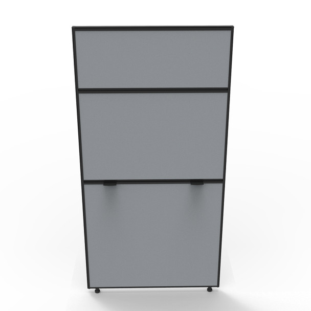 Rapidline Shush30 Plus Screen 750 x 30 x 1500mm Grey Fabric / Black