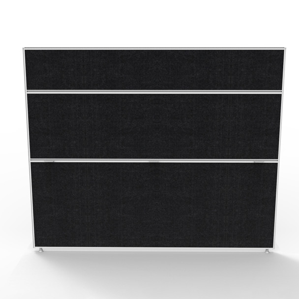 Rapidline Shush30 Plus Screen 1800 x 30 x 1500mm Black Fabric / White