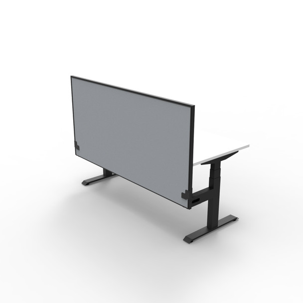 Rapidline Boost Plus 1800 x 750mm Single Sided Workstation with Screen Natural White / Black Satin