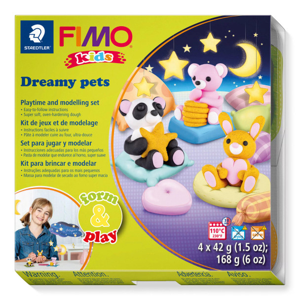 Staedtler 8034 28 LZ FIMO Kids 8034 Oven-Bake Modelling Clay - Form and Play "Dreamy Pets" | It's A Mega Thing