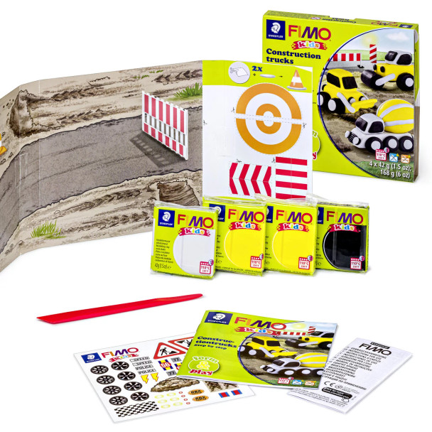 Kids Form and Play Construction Trucks Fimo