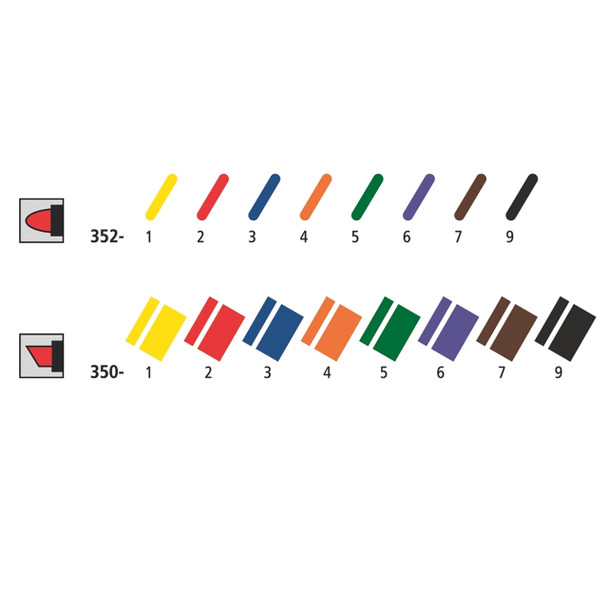 Staedtler 350 WP6-1 Lumocolor Permanent Marker Chisel Tip Assorted Colours Wallet of 6
