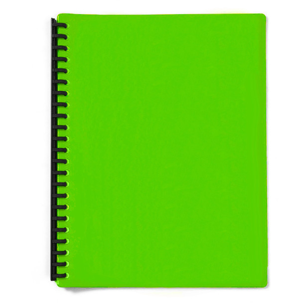 Olympic 142928 A4 Refillable 20 Pages Fluoro Green Display Books - Pack of 20 | It's A Mega Thing