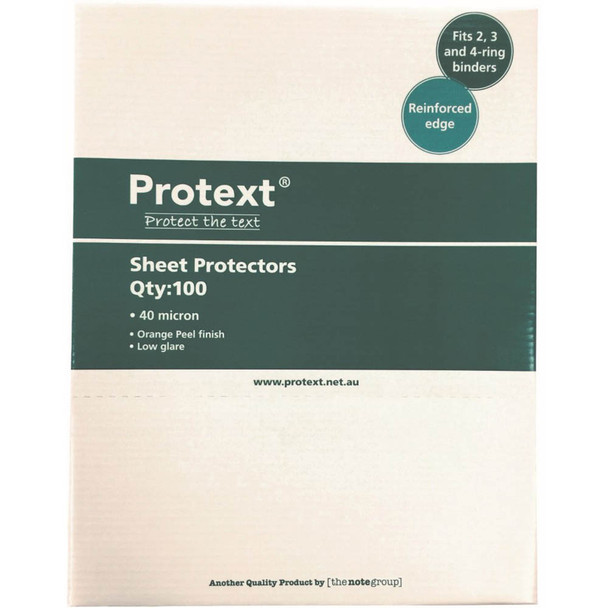 Protext Economy Sheet Protector A4 40 Micron Box of 100