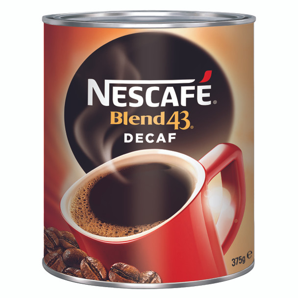 Nescafe Blend 43 Decaf Instant Coffee 375g Can Case of 6