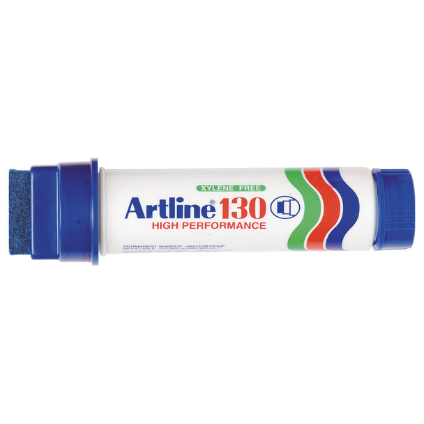Artline 113003 130 Permanent Marker 30mm Chisel Nib Blue Box 6 | Mega Office Supplies
