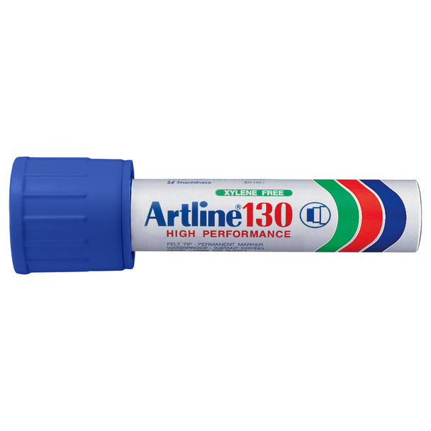 Artline Blue 113003 130 Permanent Marker 30mm Chisel Nib Box 6 | Mega Office Supplies