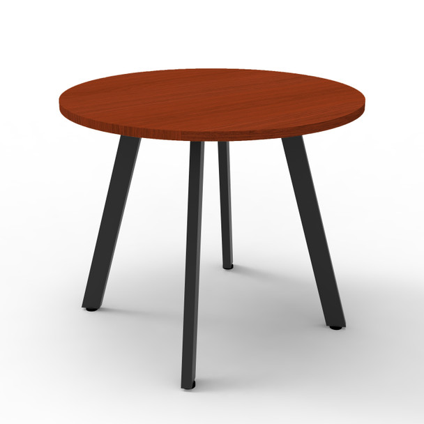 Rapidline Eternity Round Meeting Table 1200mm Diameter Cherry / Black