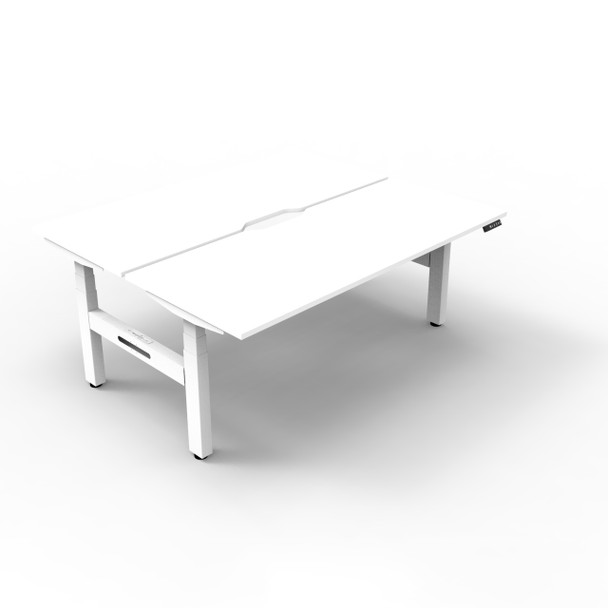 Rapidline Boost Plus Back to Back Workstation 1500 x 750mm Natural White / White Satin