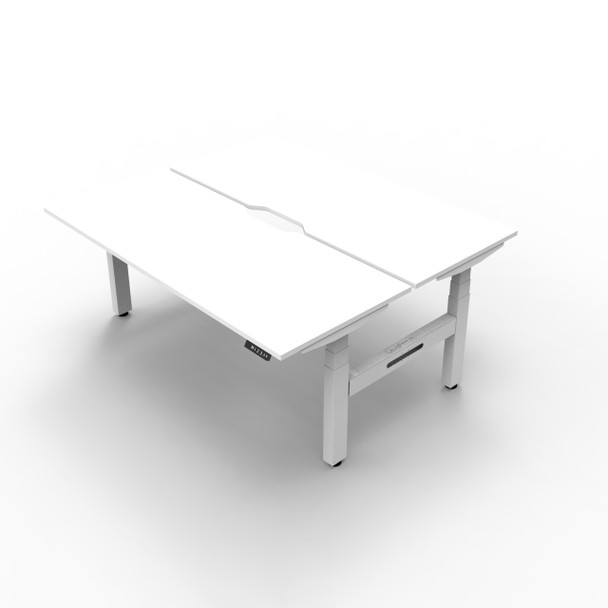 Rapidline Boost Plus 1500 x 750mm Back to Back Workstation Natural White / White Satin