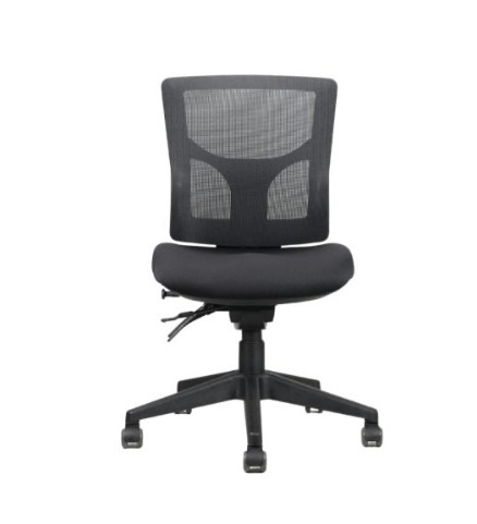 Rapidline Milan Medium Mesh Back Operator Chair Black Fabric