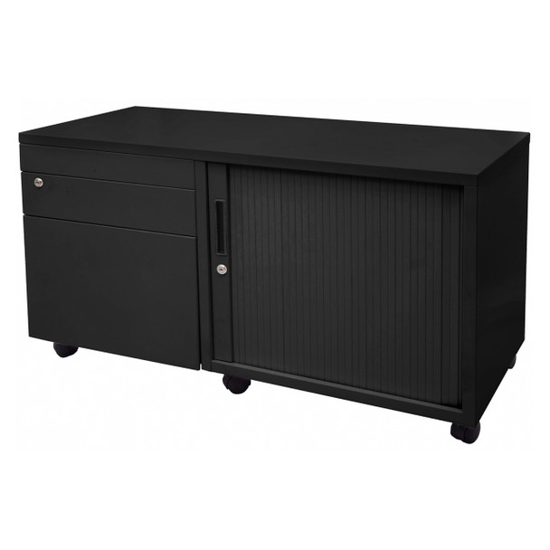 Rapidline Mobile Caddy Right Tambour Door 1050 x 500 x 615mm Black