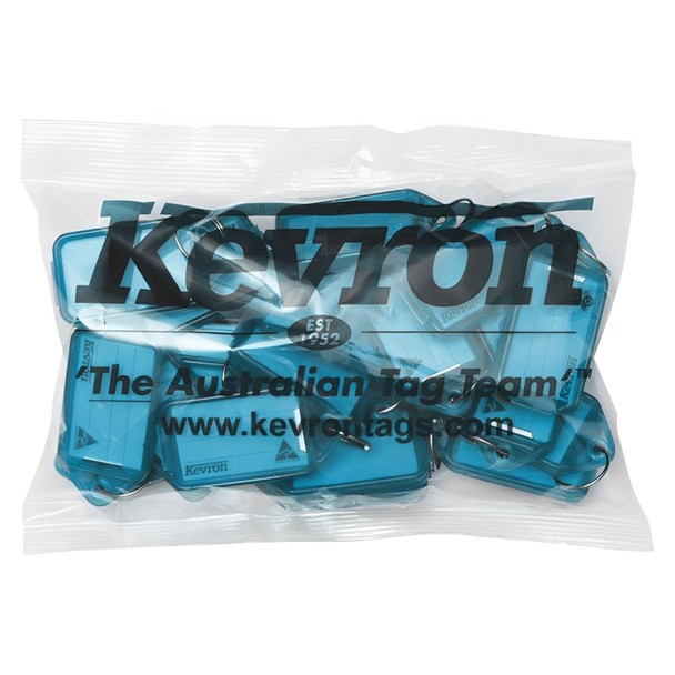 Kevron ID30 Giant Key Tags Blue Bag of 25