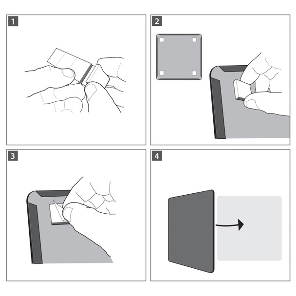Nobo Clear Mini Whiteboard Acrylic 450 x 450mm Pack of 5
