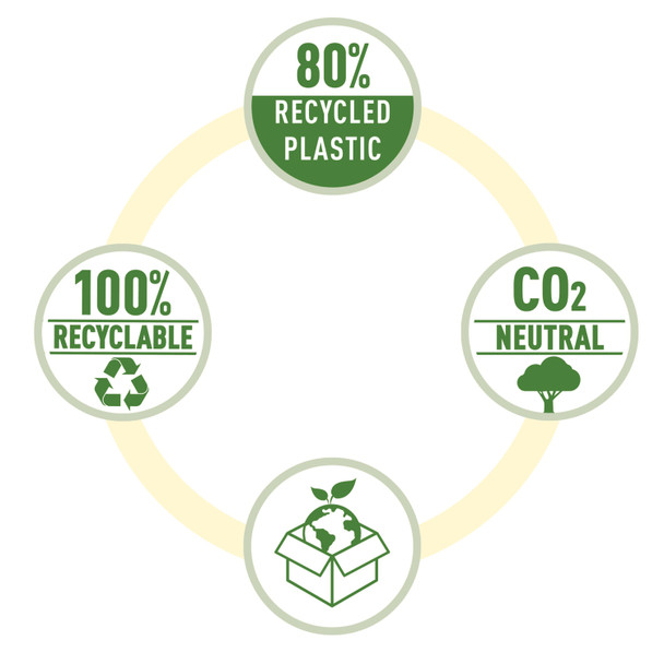 Recycle 3 Flap Folder PP A4 Pack of 10 Leitz Black