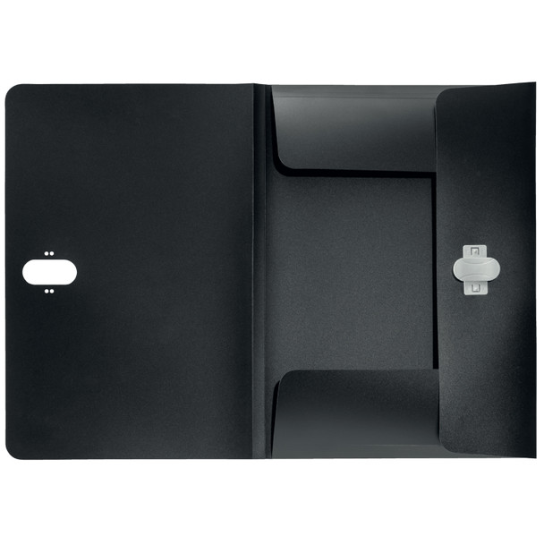Recycle 3 Flap Folder PP A4 Black Pack of 10 Leitz