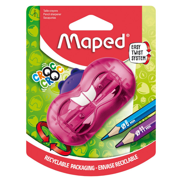 Maped 2-Hole Sharpener Croc Croc Twist Assorted