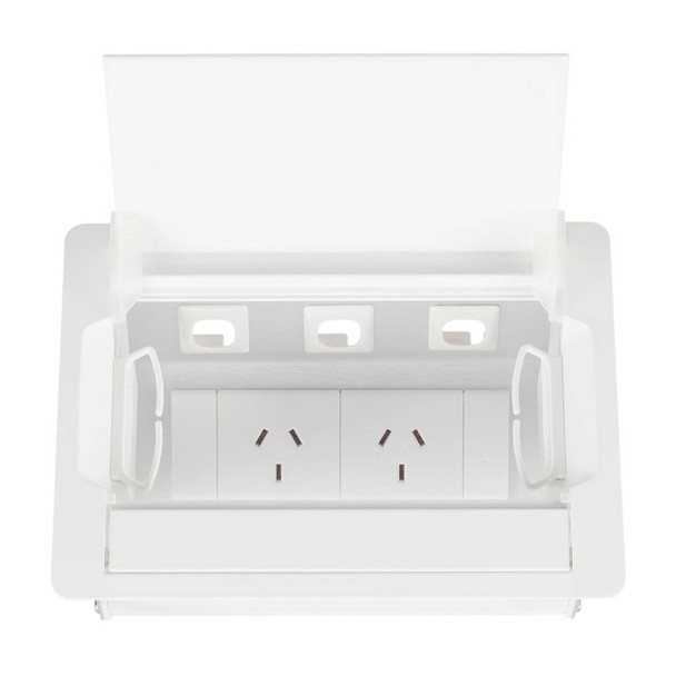 Rapidline Table Surface Mounted Service Box 2 GPO 3 Data White