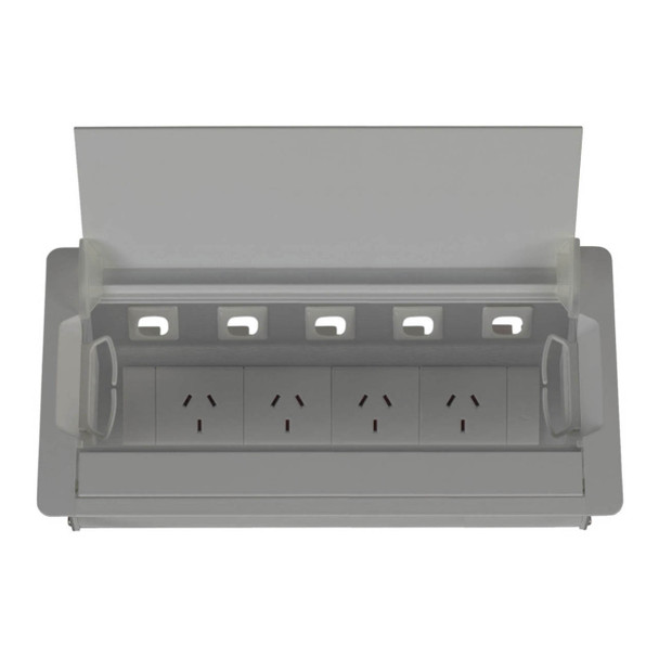 Rapidline Table Surface Mounted Service Box 4 GPO 5 Data Silver