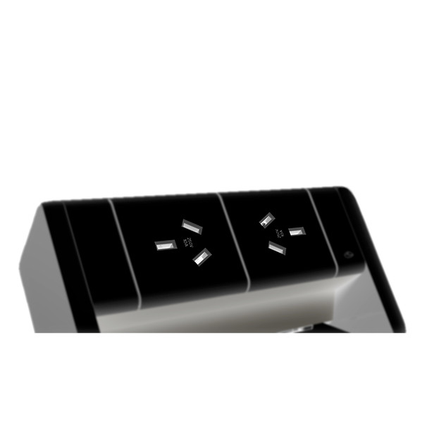 Rapidline Athena Power Rail Kit 2 GPO 600mm Lead Black