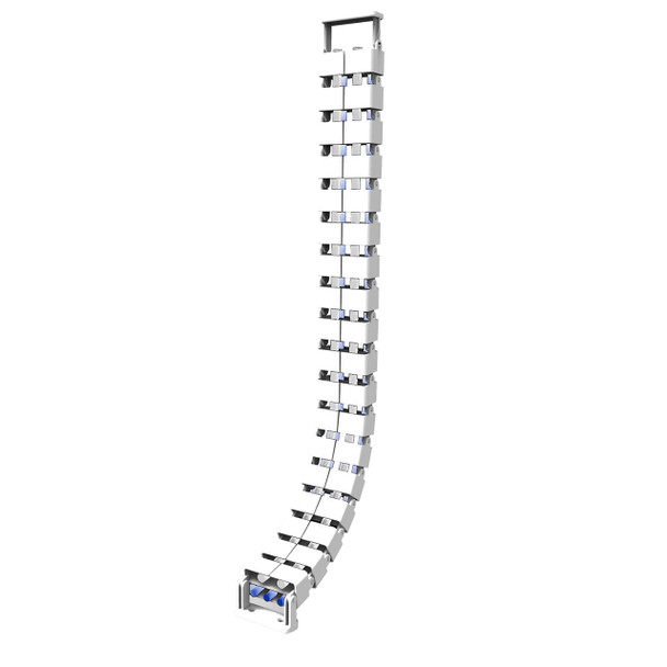 Rapidline Trax Dual Compartment Workstation Umbilical White