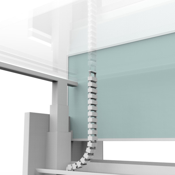 Rapidline White Trax Dual Compartment Workstation Umbilical