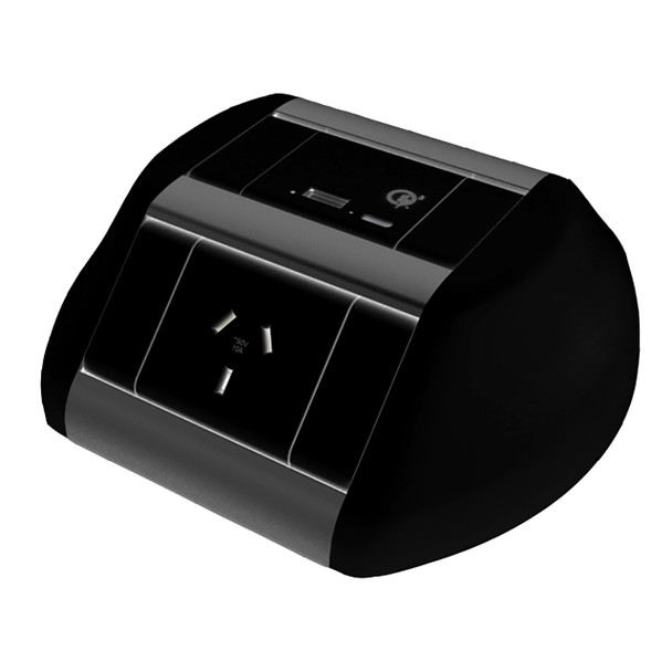 Rapidline Odyssey 2 GPO 1 USBA 1 USBC 3 Pin Lead Black