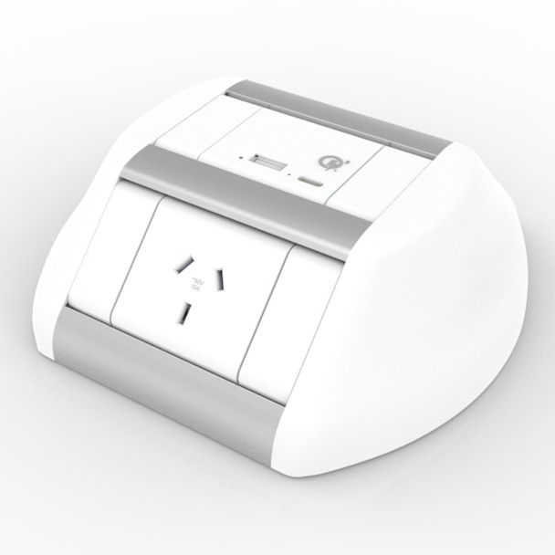 Rapidline Odyssey 2 GPO 1 USBA 1 USBC 3 Pin Lead White