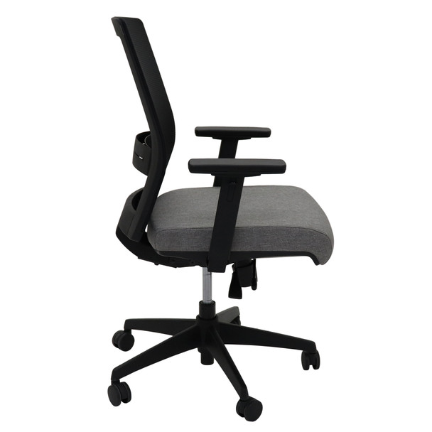 Rapidline Gesture Task Chair Black Light Grey Medium Mesh Back