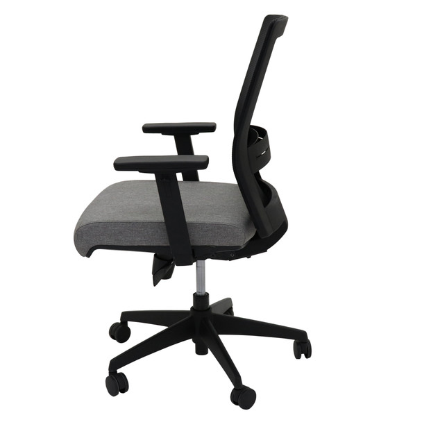 Rapidline Gesture Task Chair Black Light Grey Medium Mesh Back