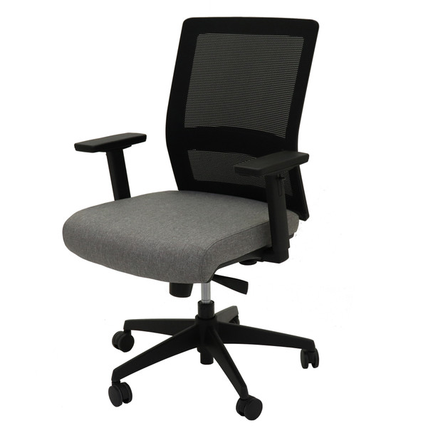 Rapidline Medium Mesh Back Gesture Task Chair Black Light Grey