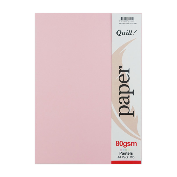Quill Paper 80gsm A4 Pastels Assorted Pack of 100
