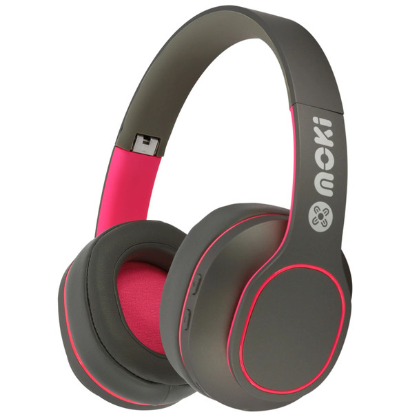 Moki Navigator ANC Volume Limited Wireless Headphone Pink
