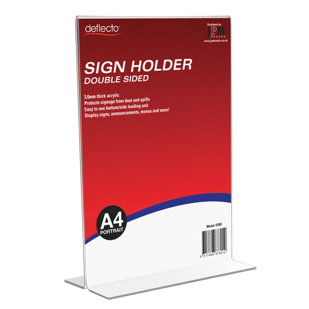 Blueprint Sign Holder Double Sided Portrait (3mm Acrylic) - A4 | It's A Mega Thing