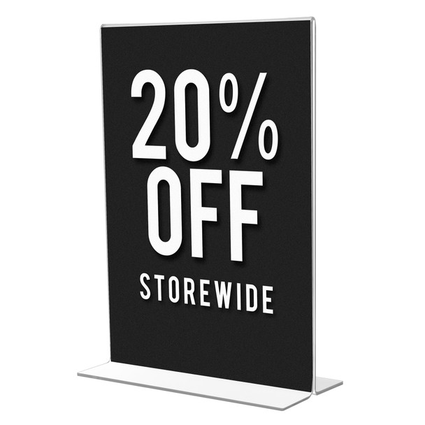Blueprint Sign Holder Double Sided Portrait A4 3mm Acrylic