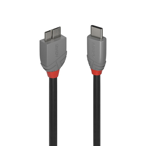 Lindy 0.5m USB 3.2 Type C to Micro-B Cable 5Gbps Anthra Line