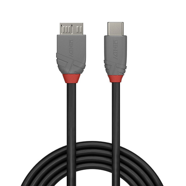 1m USB 3.2 Type C to Micro-B Cable 5Gbps Anthra Line Lindy
