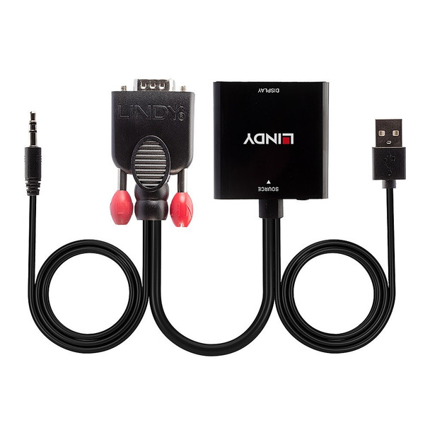 VGA and Audio to HDMI Converter Black Lindy