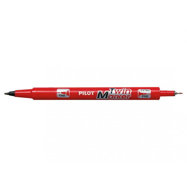 Pilot BegreeN Twin Permanent Marker Dual Nib Red Box of 10