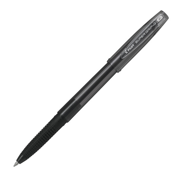 Pilot Super Grip G Stick Ballpoint Pen Fine Black Box of 12